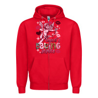Cupid's Dating Service Valentine's Day Zipper Hoodie | Teevron