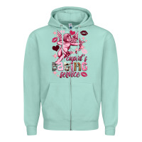 Seafoam Cupid's dating service Valentine's Day Zipper Hoodie - HowdyJamesFarm