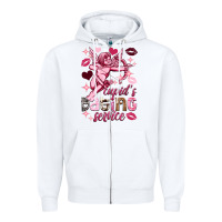 White Cupid's dating service Valentine's Day Zipper Hoodie - HowdyJamesFarm
