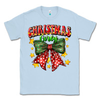 Dusty Blue festive holiday bow design Classic Tee - CowhideDigitalArt