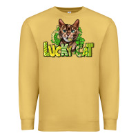 Antique Gold Lucky cat St. Patrick's Premium Sweatshirt - HowdyJamesFarm