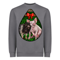 Storm christmas pig Heavyweight Sweatshirt - LillyAllenDesigns