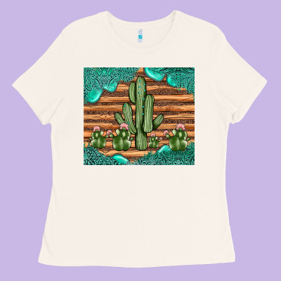 Cactus Gemstone Ladies Tee Designed By Jahusdesignshop