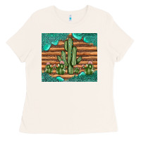 Bone cactus gemstone Ladies Tee - JahusDesignShop