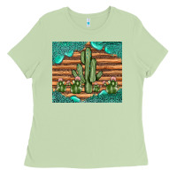 Matcha cactus gemstone Ladies Tee - JahusDesignShop