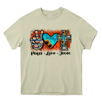 Mossy peace love jesus Heavy Core Tee - JahusDesignShop