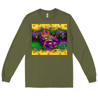 Army Green mardi gras lips Long Sleeve Tee - LillyAllenDesigns