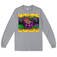 Heather Grey mardi gras lips Long Sleeve Tee - LillyAllenDesigns