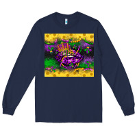 Navy mardi gras lips Long Sleeve Tee - LillyAllenDesigns