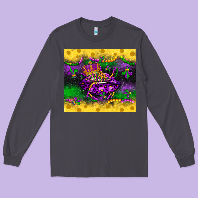 Mardi Gras Lips Long Sleeve Tee Designed By Lillyallendesigns