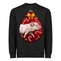 Black christmas pig Heavyweight Sweatshirt - LillyAllenDesigns