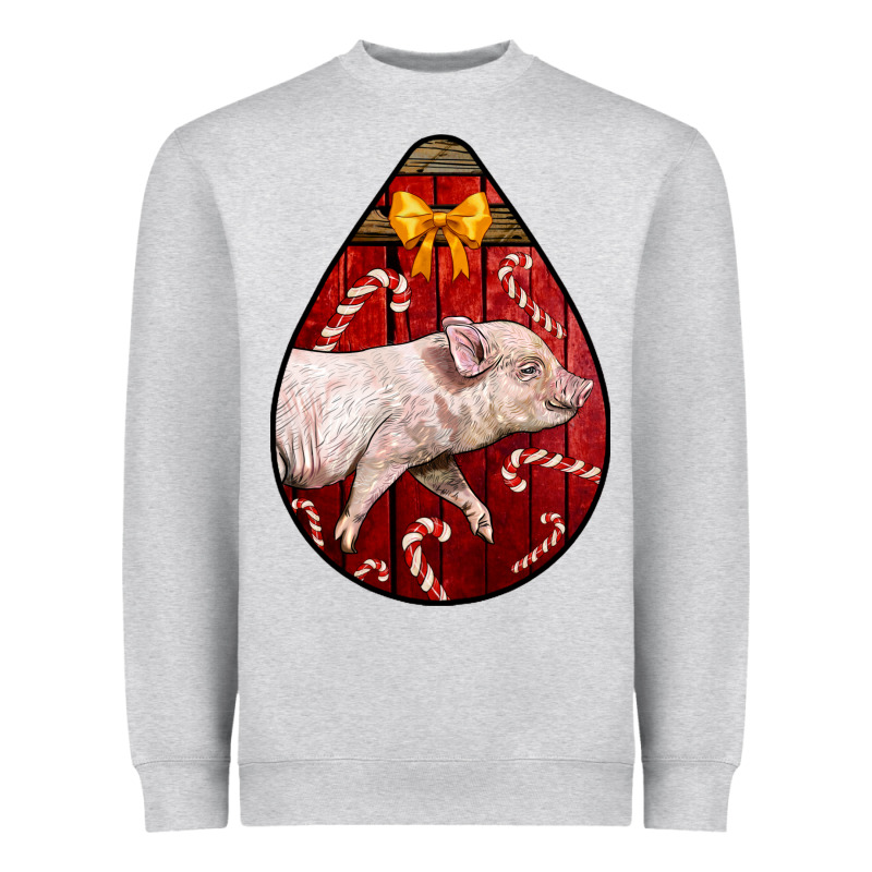 Christmas Pig Heavyweight Sweatshirt by LillyAllenDesigns | Teevron