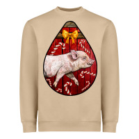 Mushroom christmas pig Heavyweight Sweatshirt - LillyAllenDesigns