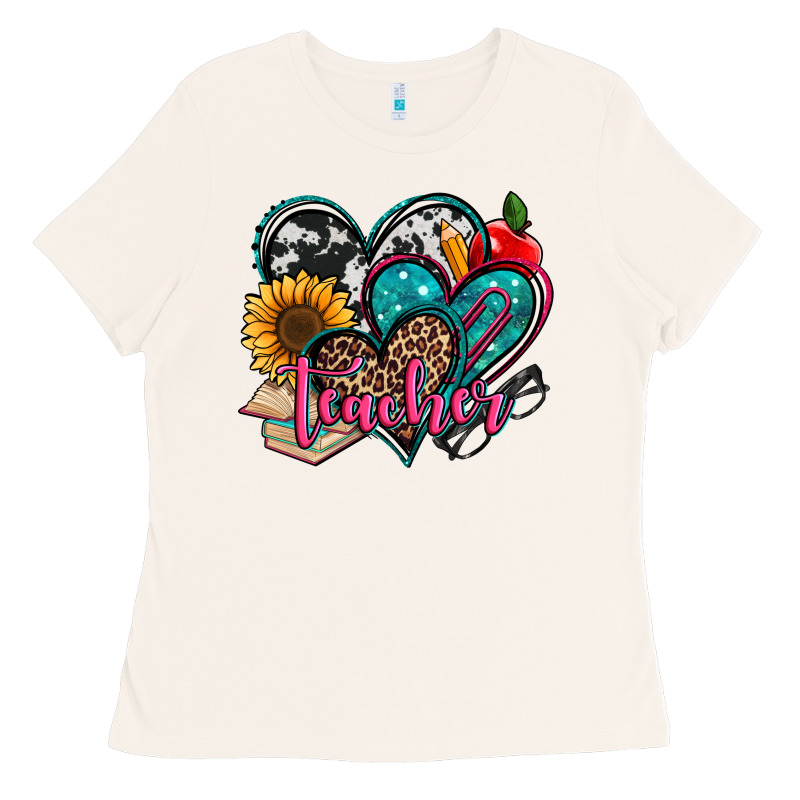 Teacher Hearts Ladies Tee by Jasminsmagicworld | Teevron