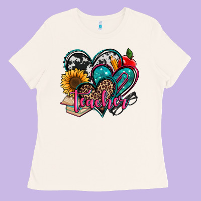 Teacher Hearts Ladies Tee Designed By Jasminsmagicworld