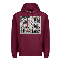Burgundy senior 2024 Premium Hoodie - CowGirlArtShop