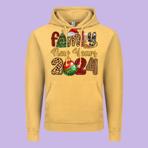 Family New Years 2024 Vintage Hoodie Designed By Maliassmallbusiness
