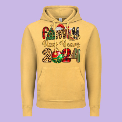 Family New Years 2024 Vintage Hoodie Designed By Maliassmallbusiness