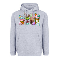 Heather Grey Easter coffee cups Easter Day Heavyweight Hoodie - CowGirlArtShop