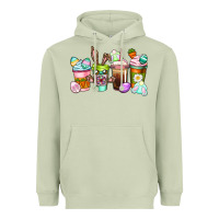 Matcha Easter coffee cups Easter Day Heavyweight Hoodie - CowGirlArtShop