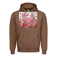 Chestnut cafecito y chisme with leopard tumbler tbs Zipper Hoodie - TumblerDesignByShophia