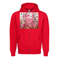Red cafecito y chisme with leopard tumbler tbs Zipper Hoodie - TumblerDesignByShophia