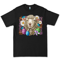 Black easter sheep eggs butterfly daisys leopard glitter wooden Premium Tee - Artiststas