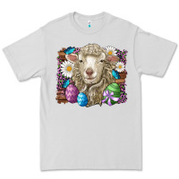 Dove Grey easter sheep eggs butterfly daisys leopard glitter wooden Premium Tee - Artiststas