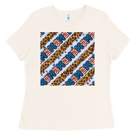 Bone american mama leopard seamless pattern Ladies Tee - BundleAndBundleShop