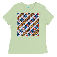 Matcha american mama leopard seamless pattern Ladies Tee - BundleAndBundleShop