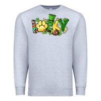Heather Grey lucky pet  St. Patrick's Premium Sweatshirt - HowdyJamesFarm