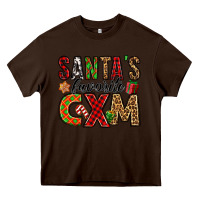 Chocolate Brown santa's favorite cxm Heavy Core Tee - Jasminsmagicworld