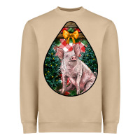 Mushroom christmas pig Heavyweight Sweatshirt - LillyAllenDesigns