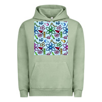 Pigment Oil Green Science Teacher Seamless Pattern Urban Hoodie - BundleAndBundleShop