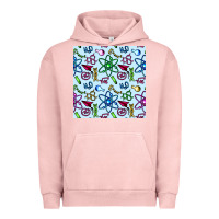 Pigment Salmon Science Teacher Seamless Pattern Urban Hoodie - BundleAndBundleShop