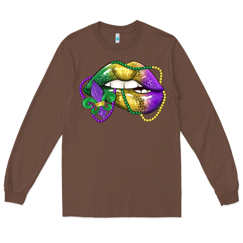 Mardi Gras Lips Long Sleeve Tee by LillyAllenDesigns | Teevron