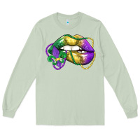 Matcha mardi gras lips Long Sleeve Tee - LillyAllenDesigns
