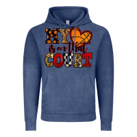 Vintage Denim my heart is on that court basketball red and black Vintage Hoodie - NancyCooperArtShop