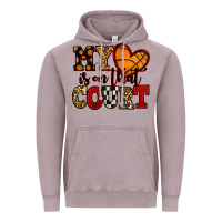 Vintage Zinc my heart is on that court basketball red and black Vintage Hoodie - NancyCooperArtShop