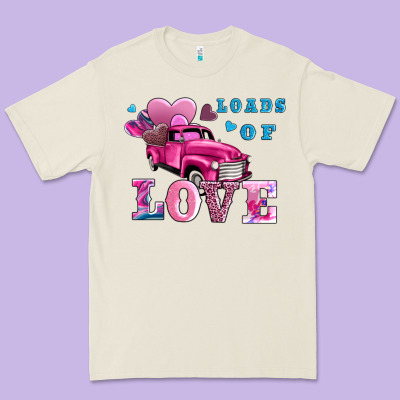 Loads Of Love Wıth Truck Premium Tee Designed By Adodesignshop