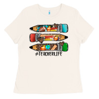 Bone #teacherlife pencils Ladies Tee - JahusDesignShop