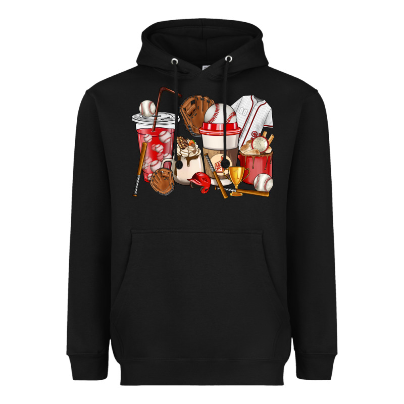 Baseball Coffee Cups Heavyweight Hoodie by HowdyJamesFarm | Teevron