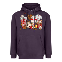 Plum Baseball coffee cups Heavyweight Hoodie - HowdyJamesFarm