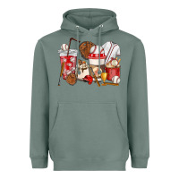 Sage Baseball coffee cups Heavyweight Hoodie - HowdyJamesFarm