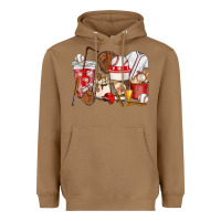 Toasted Coconut Baseball coffee cups Heavyweight Hoodie - HowdyJamesFarm
