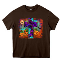 Chocolate Brown halloween cross Heavy Core Tee - JahusDesignShop