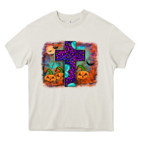Cream halloween cross Heavy Core Tee - JahusDesignShop