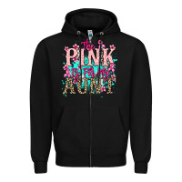 Black The pink is for my Aunt Cancer Awareness Zipper Hoodie - HowdyJamesFarm