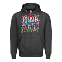Charcoal Heather The pink is for my Aunt Cancer Awareness Zipper Hoodie - HowdyJamesFarm