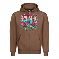 Chestnut The pink is for my Aunt Cancer Awareness Zipper Hoodie - HowdyJamesFarm
